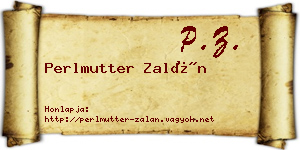 Perlmutter Zalán névjegykártya